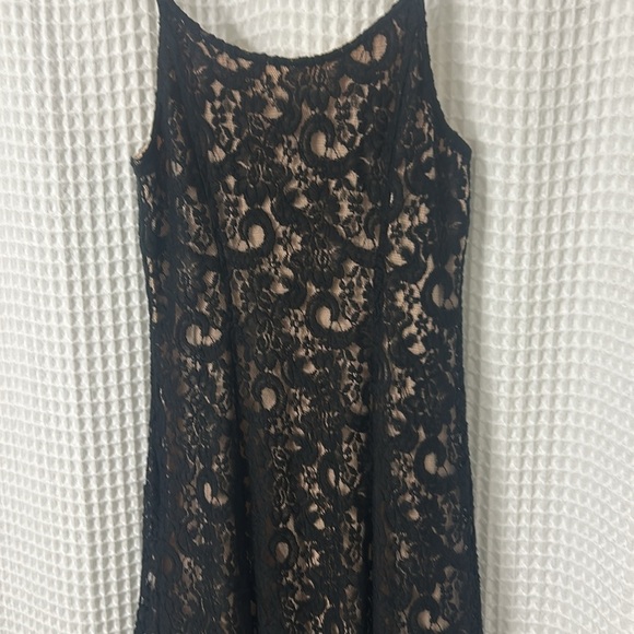 Anthropologie Moulinette Soeurs Black Lace Midi Cami Cotrina Dress Size 0 NWT - Picture 10 of 13